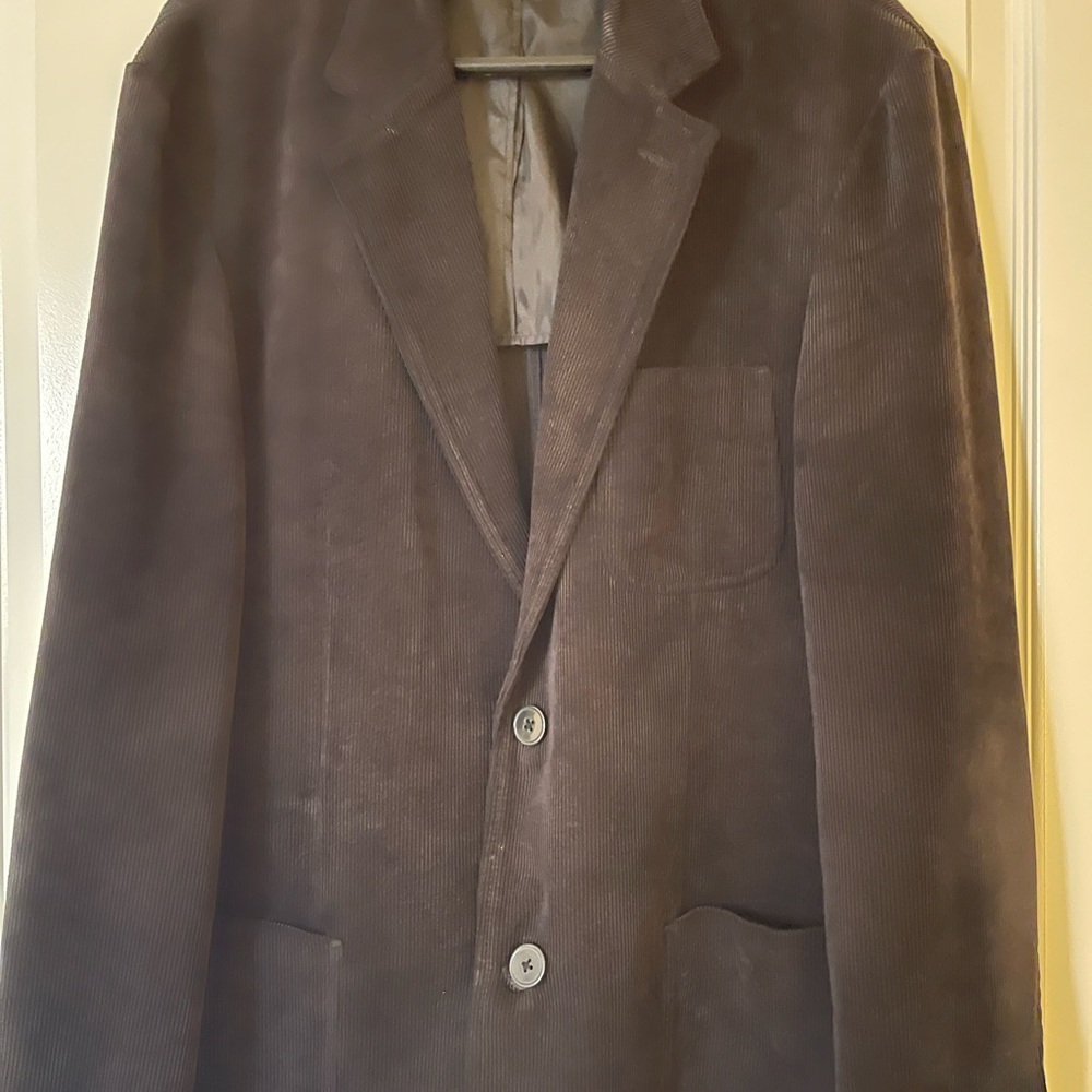 Elegant Corduroy Blazer in Faded Black